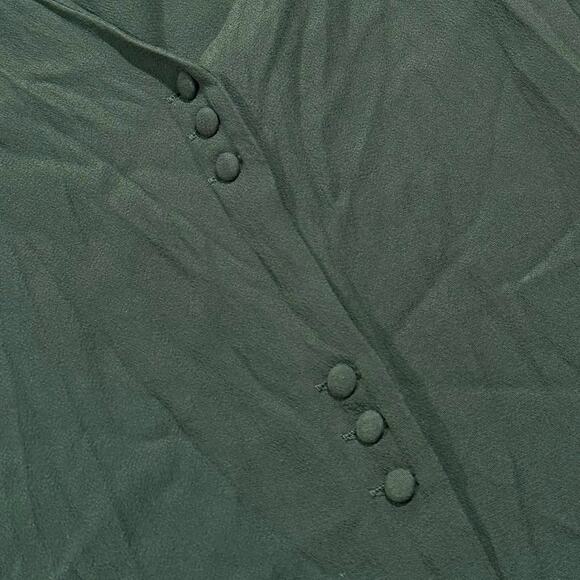 Madewell Womens Shirt Dress Minimalist Timeless Holiday Earthy Solid Green Small - Picture 6 of 7